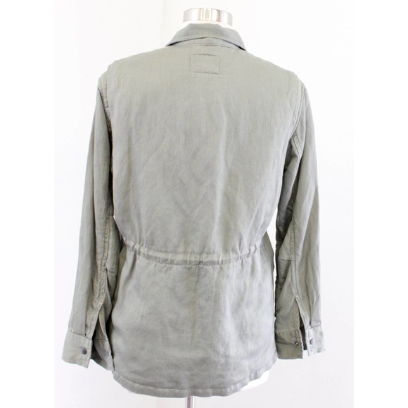 RAILS Jayden Sage Green Drawstring Utility Style Jacket Size XS Plaid Lined - Picture 7 of 7
